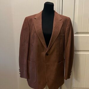 Farah WFF Designer Series Men.UltrasuedeSport Coat Blazer Camel 42R